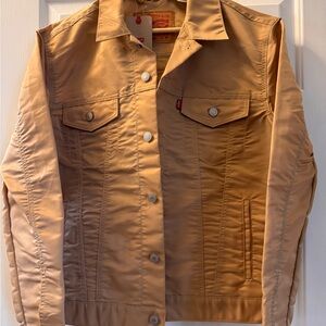 NWT! Levi's Tan Casual Polyamide Jacket - Super Stylish and Cool! Medium